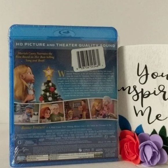 🍀 Blu-Ray + DVD + Digital Mariah Carey's Christmas Movie NEW 🍀 - Picture 4 of 5